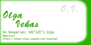 olga vekas business card